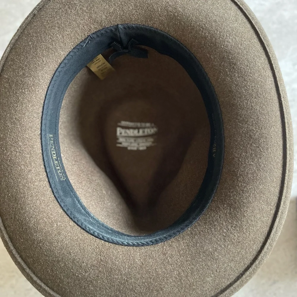 Pendleton Olive Wool Hat with Brown Band - Picture 9 of 10